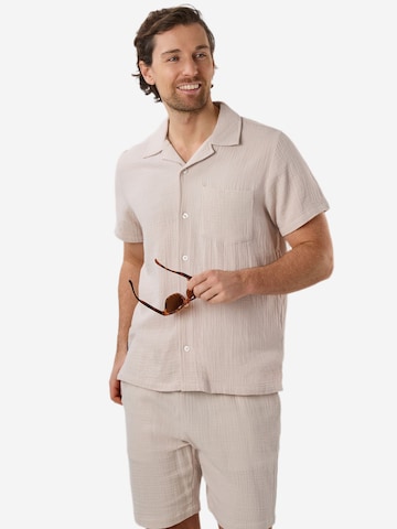 Seaside Button Up Shirt in Green: front