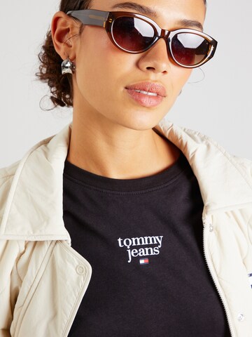 Tommy Jeans T-Shirt 'Essential' in Schwarz