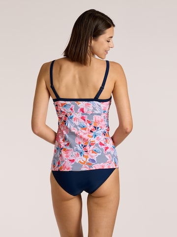 SUNMARIN Bralette Tankini 'Navy Bloom' in Blue
