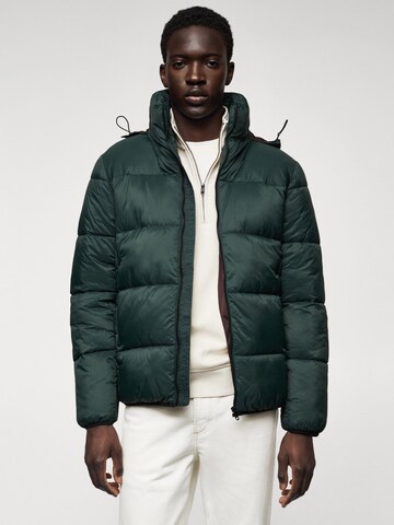 MANGO MAN Winter Jacket 'Doli' in Green: front