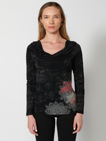 KOROSHI - Camiseta en negro: frente