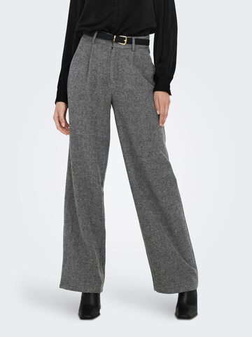 Wide Leg Pantalon à pince 'CORA' ONLY en gris : devant