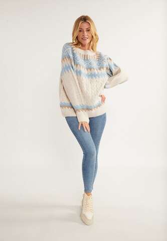 usha BLUE LABEL Sweater 'Lynnea' in Beige