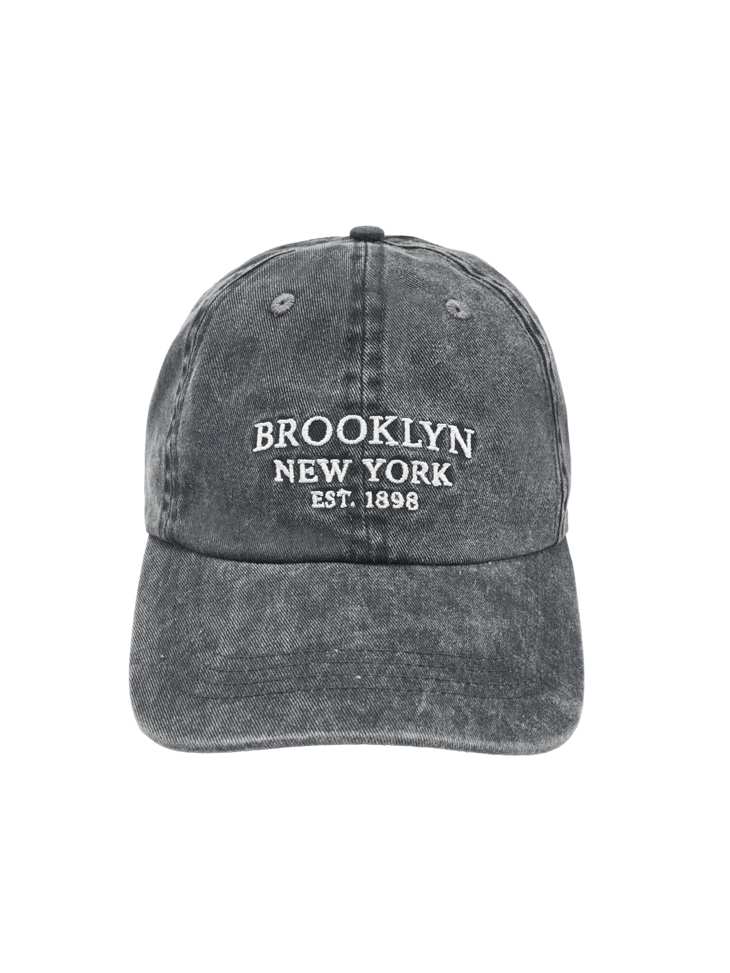 Șapcă 'BROOKLING' pe 55-60 Pull&Bear pe gri închis / alb, Vizualizare produs