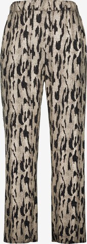 Ulla Popken Regular Broek in Beige: voorkant