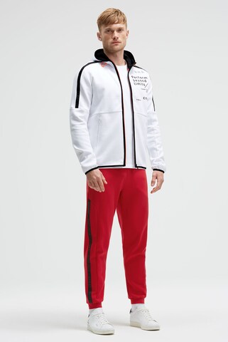 CAMP DAVID Zip-Up Hoodie in White