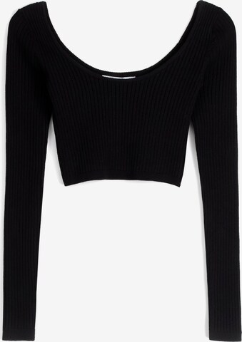 Pull-over Bershka en noir : devant