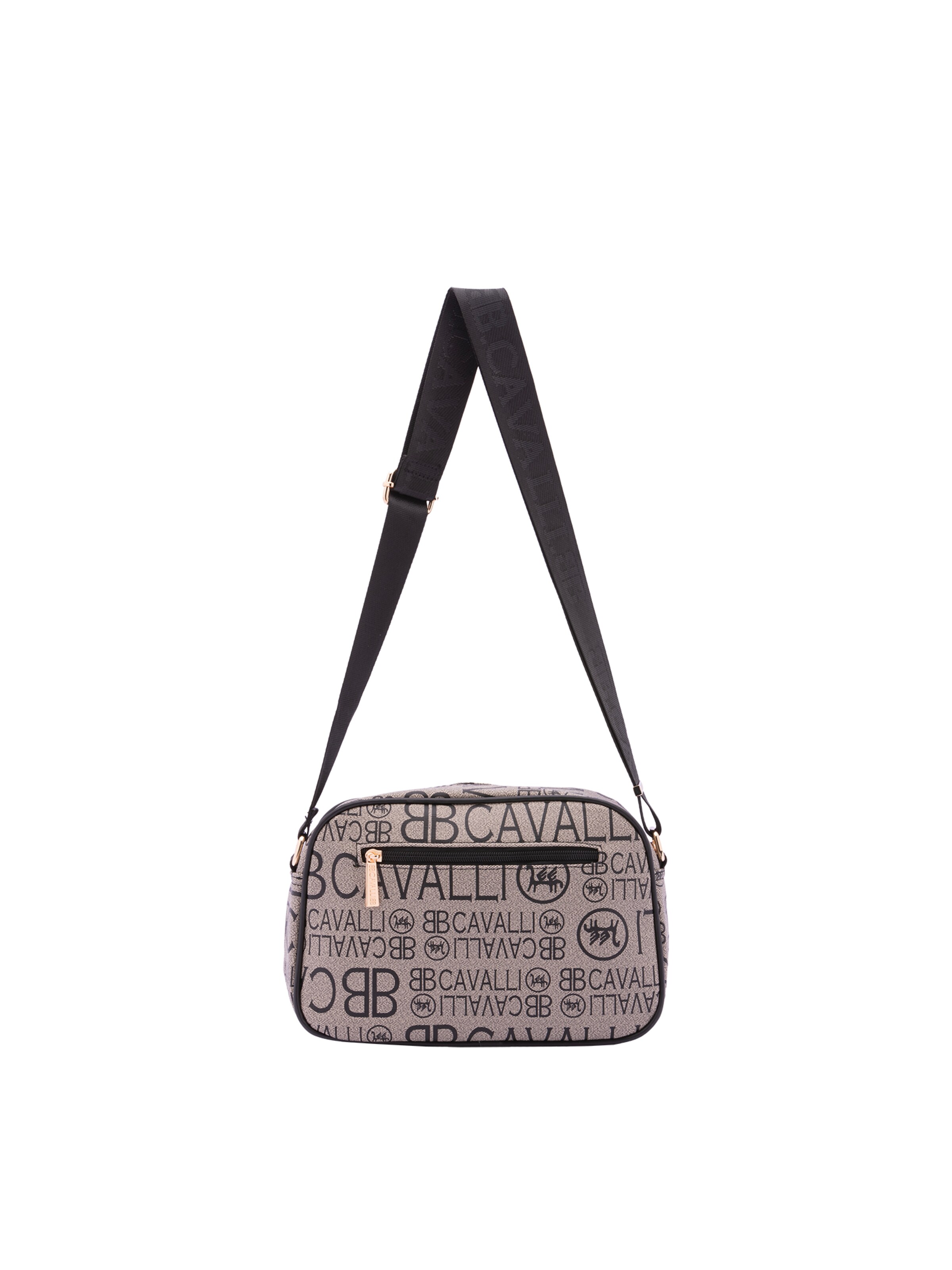 Borsa a tracolla 'Borsa a Tracolla B Cavalli Donna con Zip e Tasche Regolabile Ecopelle' di B. Cavalli in nero