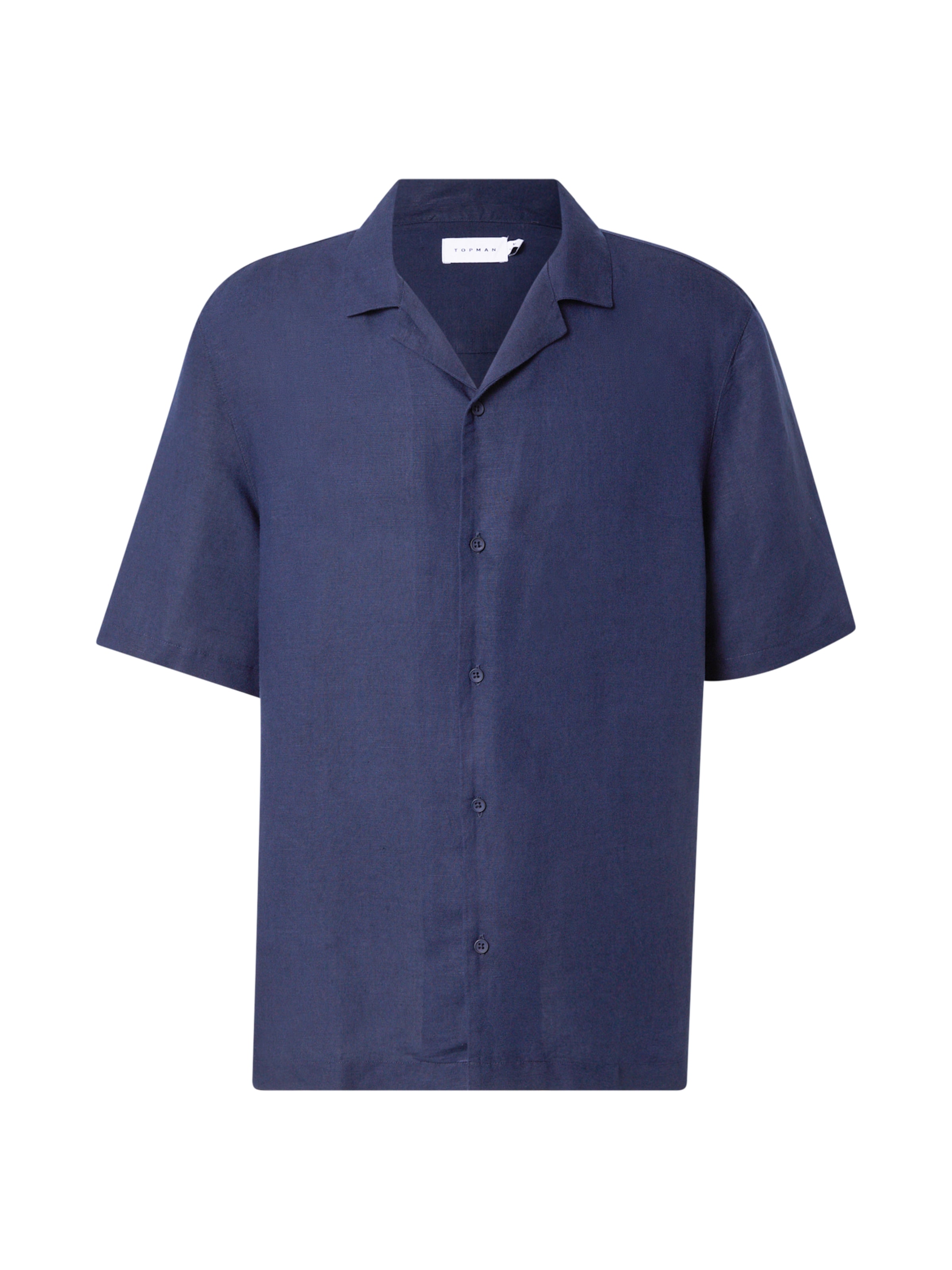 TOPMAN Comfort fit Button Up Shirt in Blue: front
