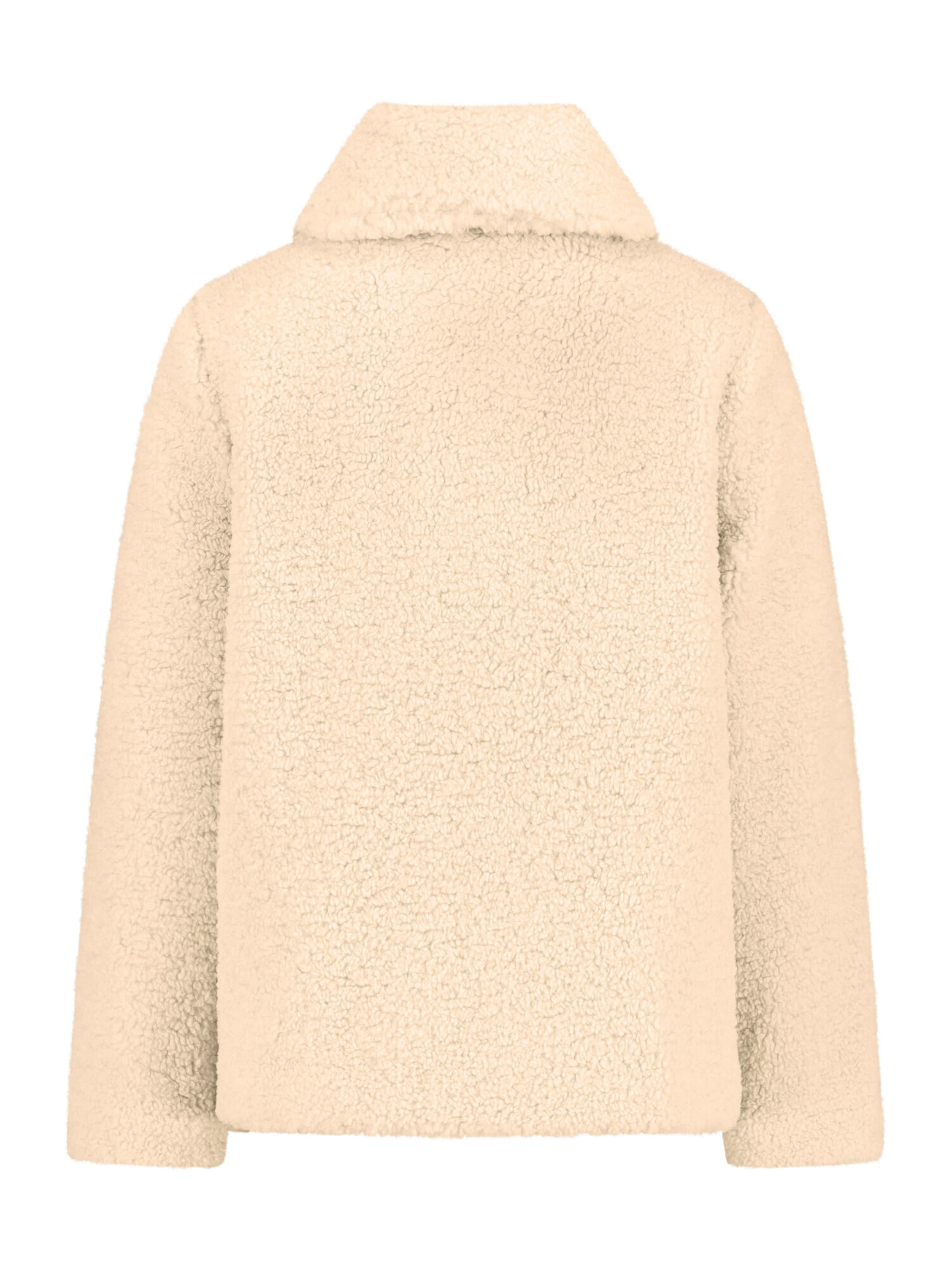 Cartoon Plüschjacke mit Kragen in Beige