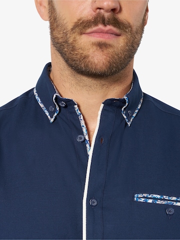 BABISTA Comfort fit Button Up Shirt 'Orvio' in Blue
