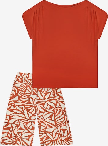 SCHIESSER Pyjama 'Selected Premium' in Orange: Vorderseite