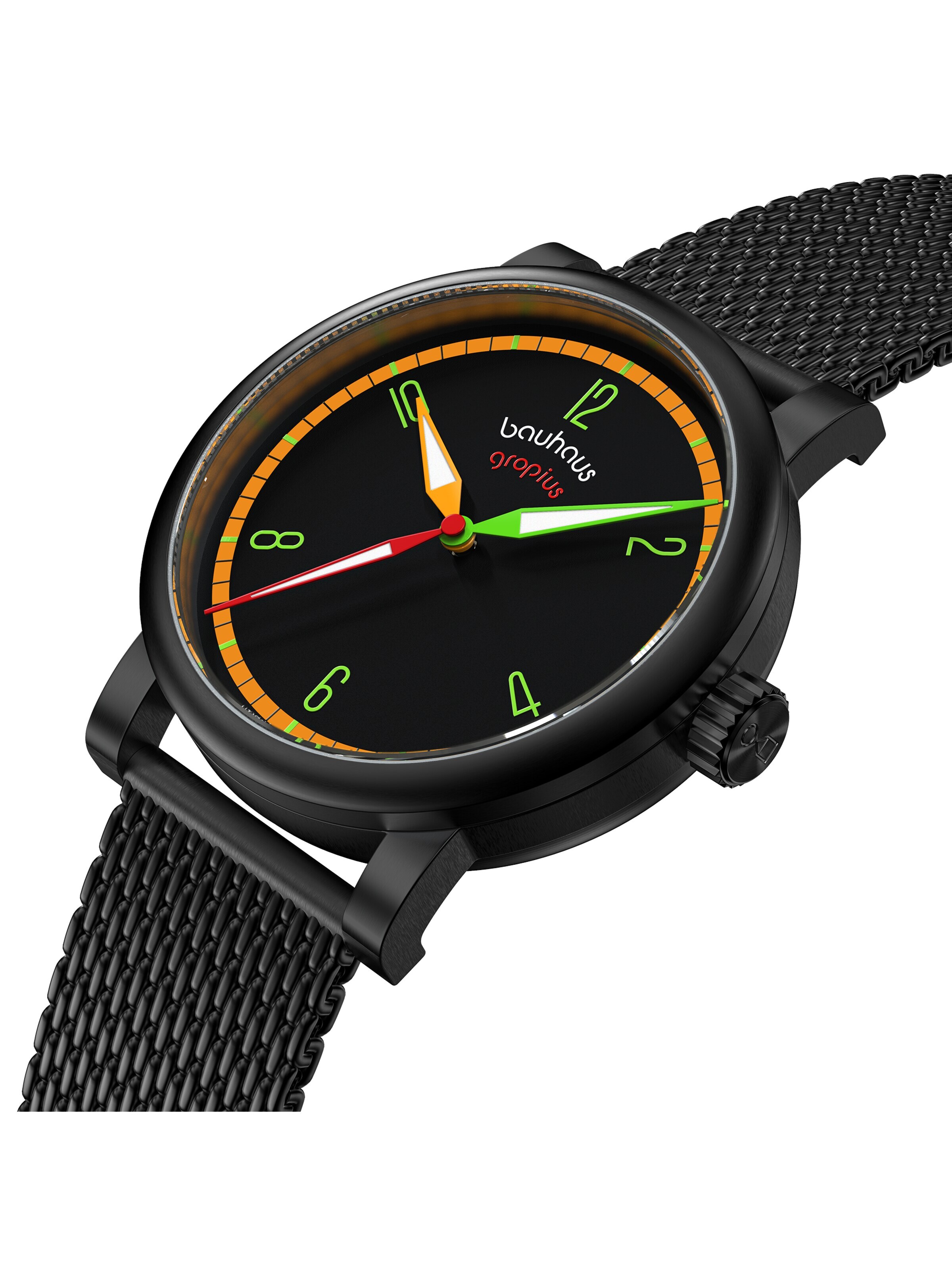 WALTER GROPIUS Analog Watch 'KONTUR' in Black