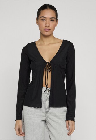 Urban Classics Gebreid vest in Zwart: voorkant