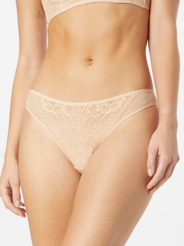 Slip Scandale éco-lingerie en beige : devant