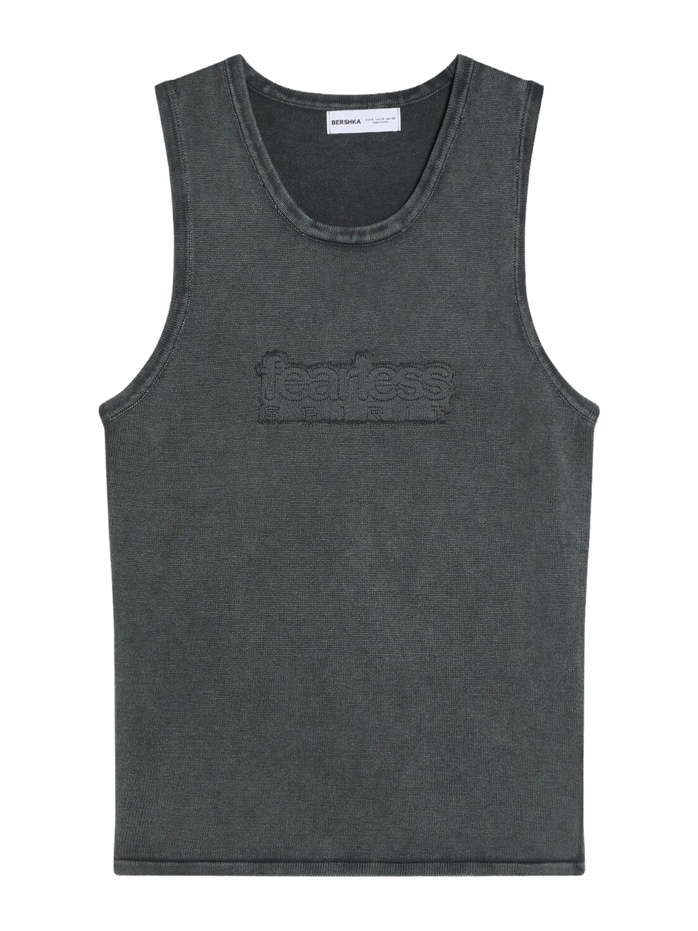 Bershka Tričko 'BLO' ve velikosti XS - šedá, Produkt