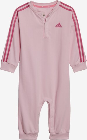 Survêtement 'Essentials 3-Stripes French Terry' ADIDAS SPORTSWEAR en rose : devant