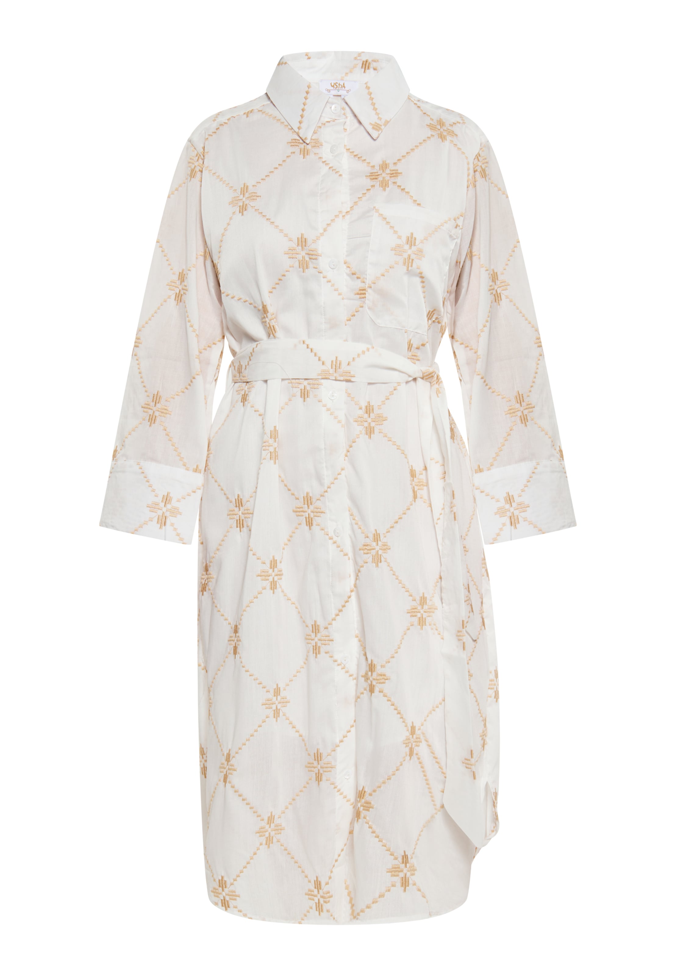 usha FESTIVAL Платье-рубашка в Белый: спереди