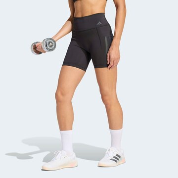 ADIDAS PERFORMANCE Skinny Pants in Grey: front