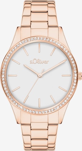 s.Oliver Analog Watch in Gold: front