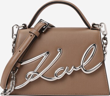 Karl Lagerfeld - Bolso de mano en marrón: frente