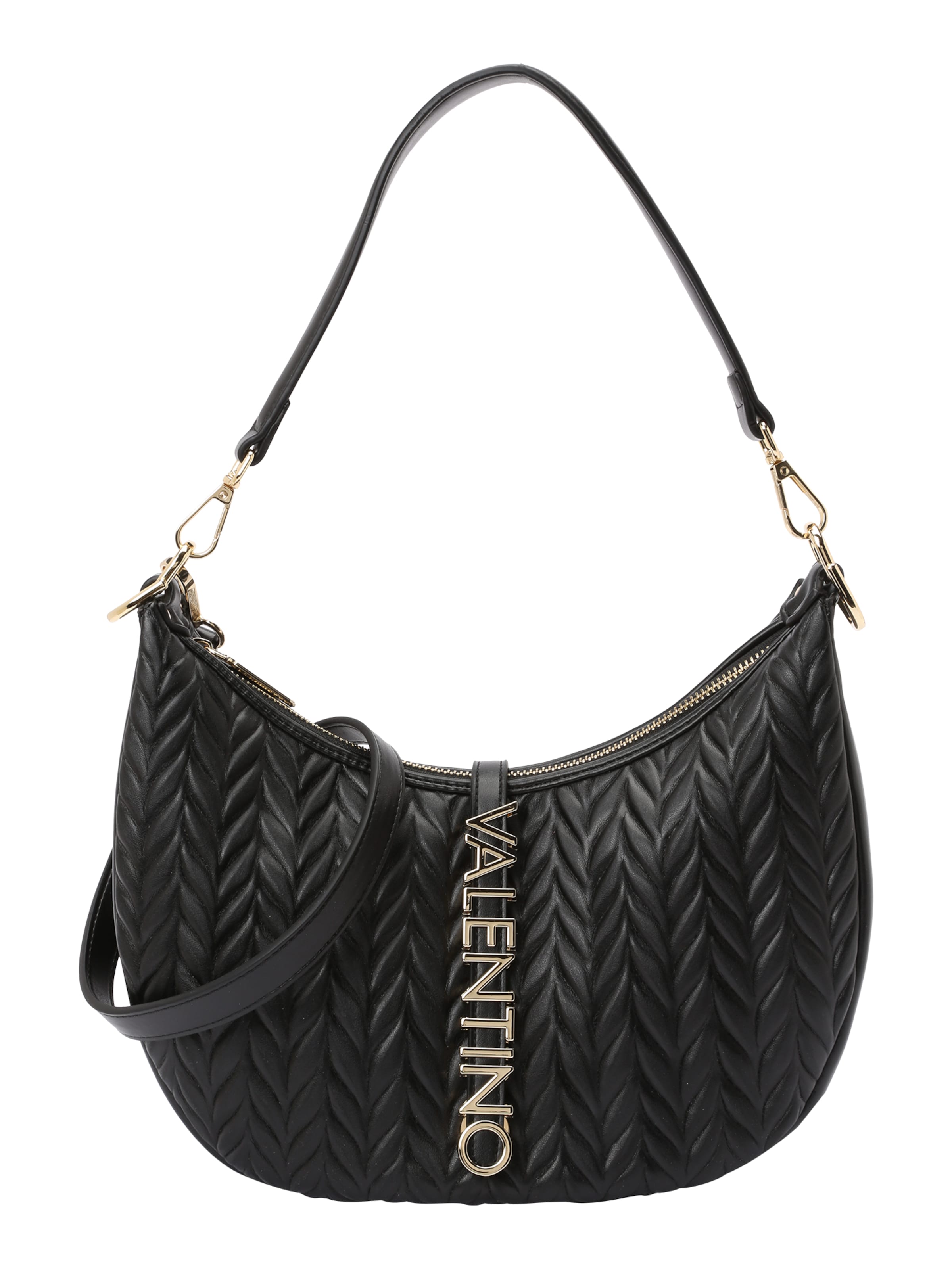 VALENTINO Õlakott 'Fania', värv must: eest vaates