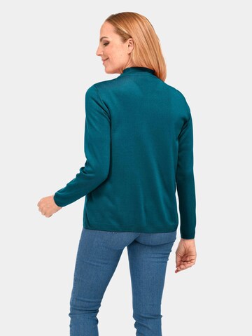 Goldner Strickjacke in Blau