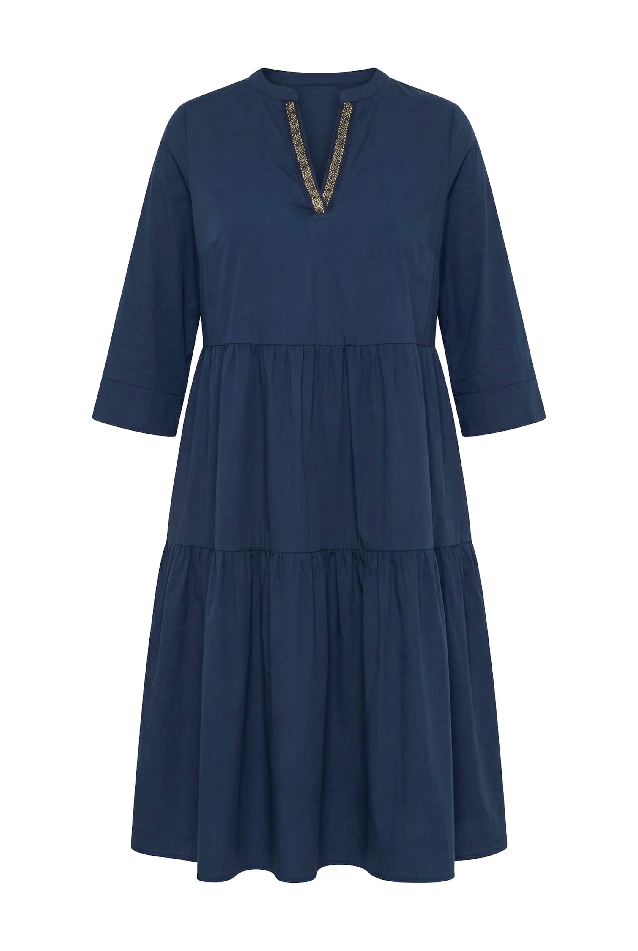 Ulla Popken Kleid in 42-44 in dunkelblau, Produktansicht