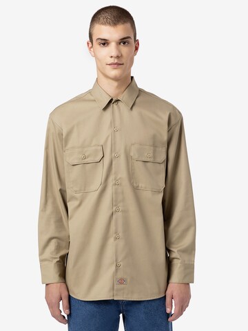 DICKIES Regular fit Button Up Shirt in Beige: front