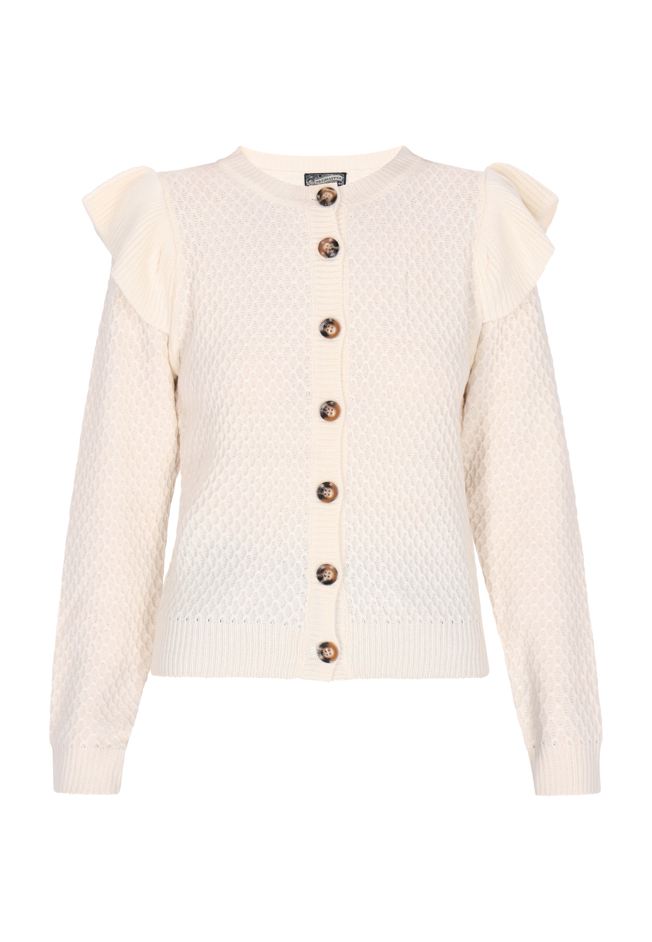 Cardigan DreiMaster Vintage en blanc : devant