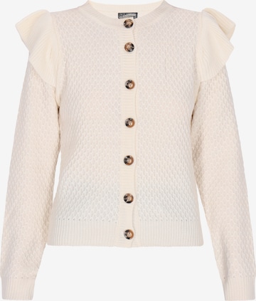 Cardigan DreiMaster Vintage en blanc : devant