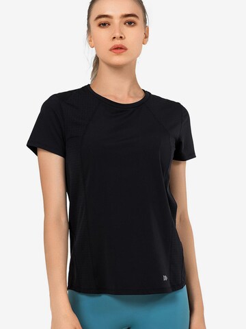 T-shirt fonctionnel 'Alice' Yvette Sports en noir : devant