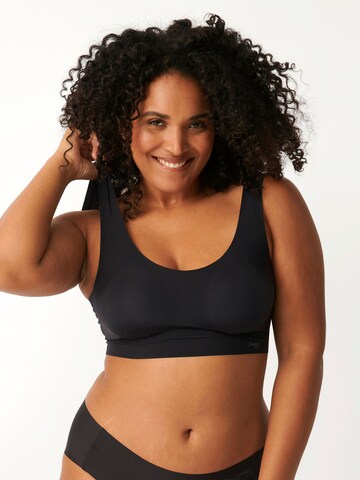 SLOGGI - Bustier Sujetador ' ZERO Feel Top ' en negro: frente