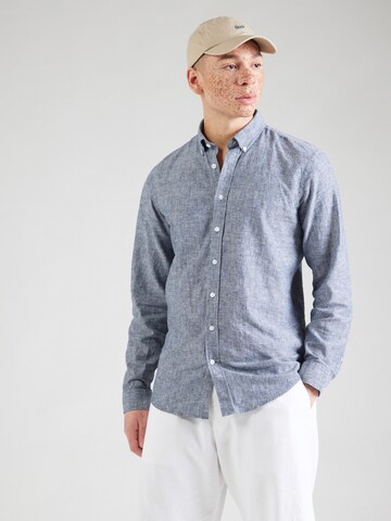 Regular fit Camicia di Lindbergh in blu: frontale