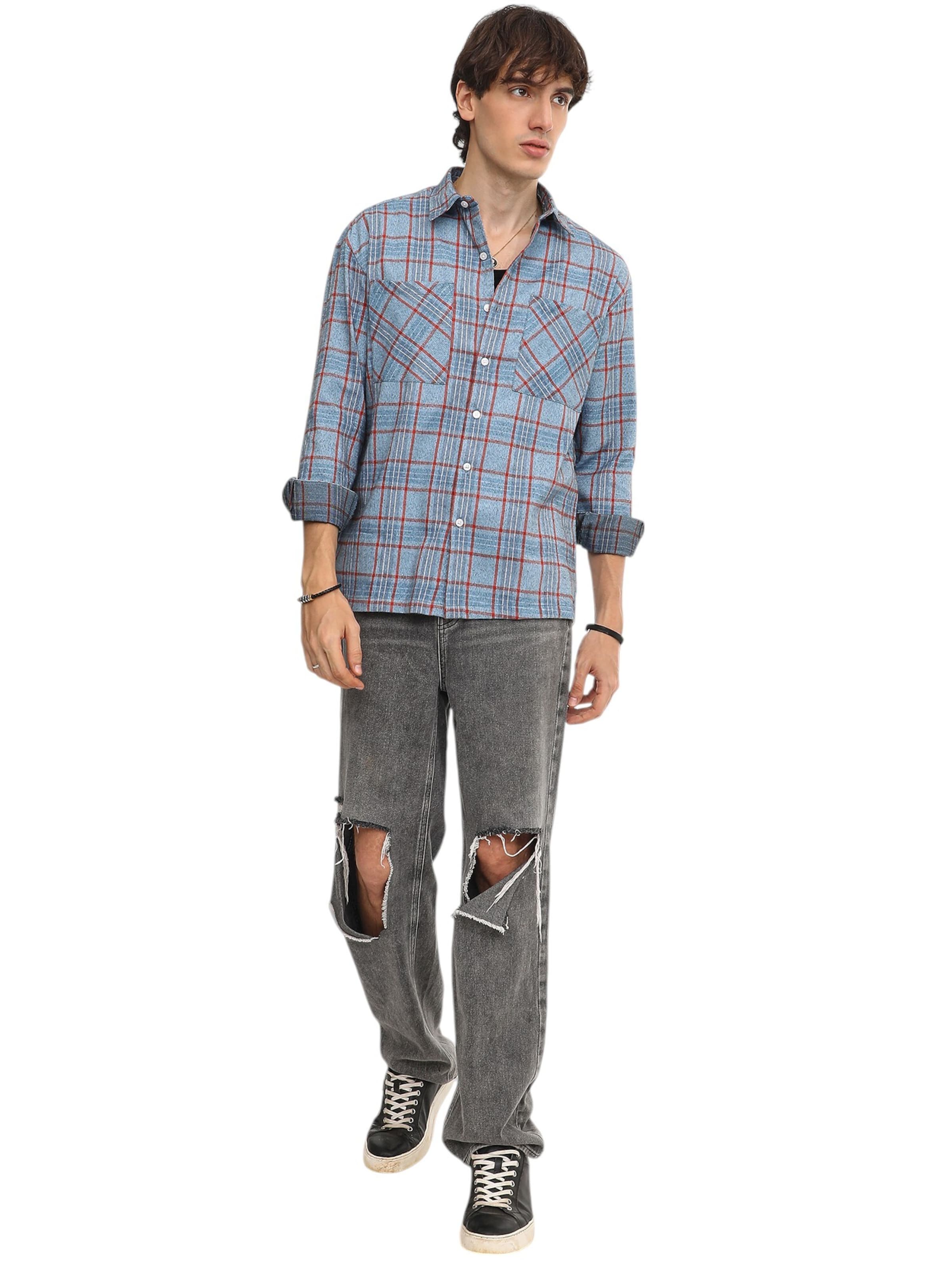 Fit confort Chemise 'Tawny' Campus Sutra en bleu