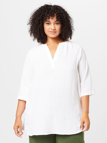 Zizzi - Blusa 'MELODY' em branco: frente