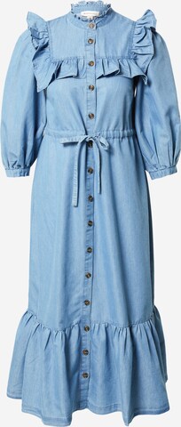 Warehouse Shirt dress in Blue: front