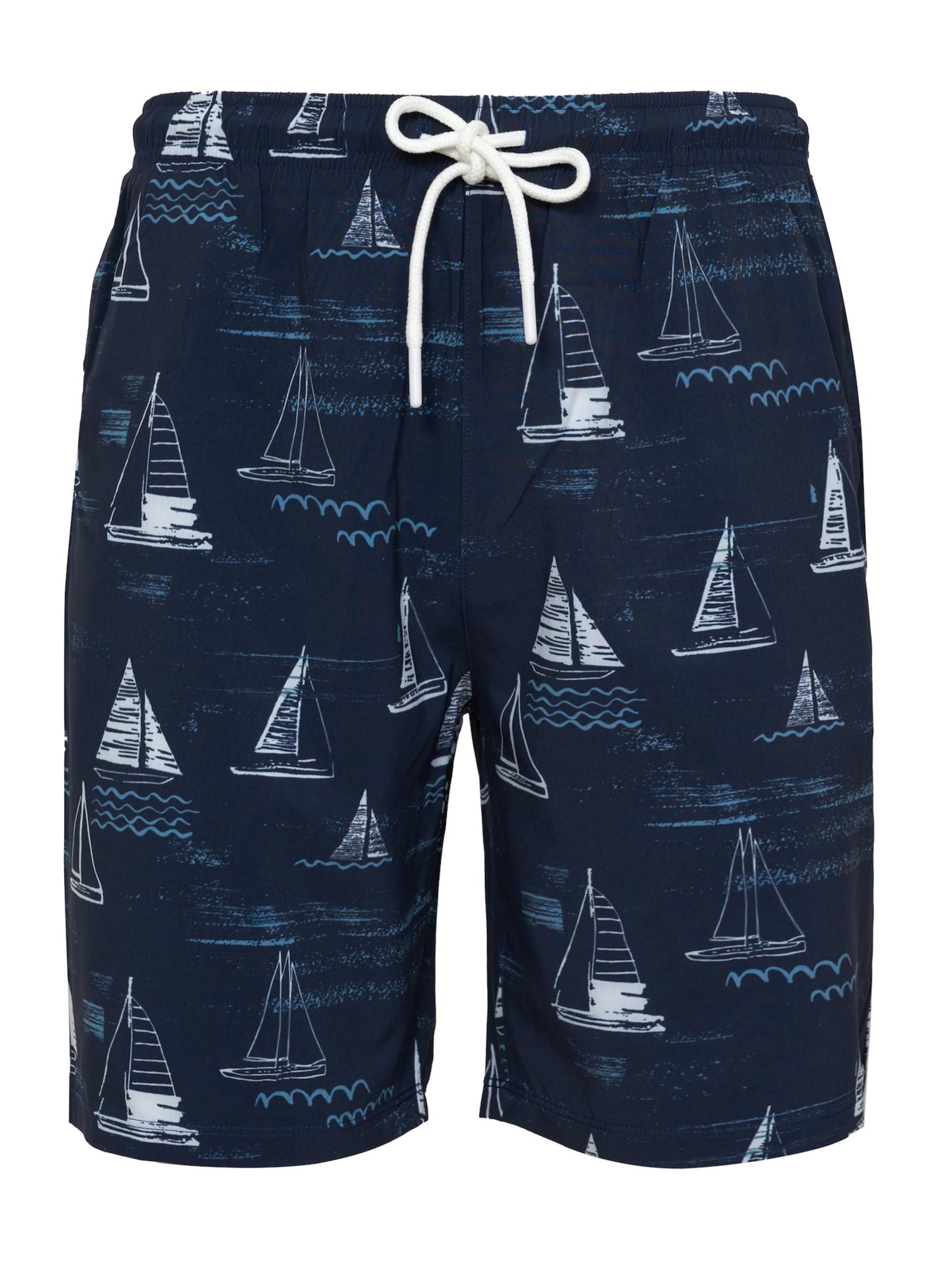 La V Zwemshorts in Blauw: voorkant