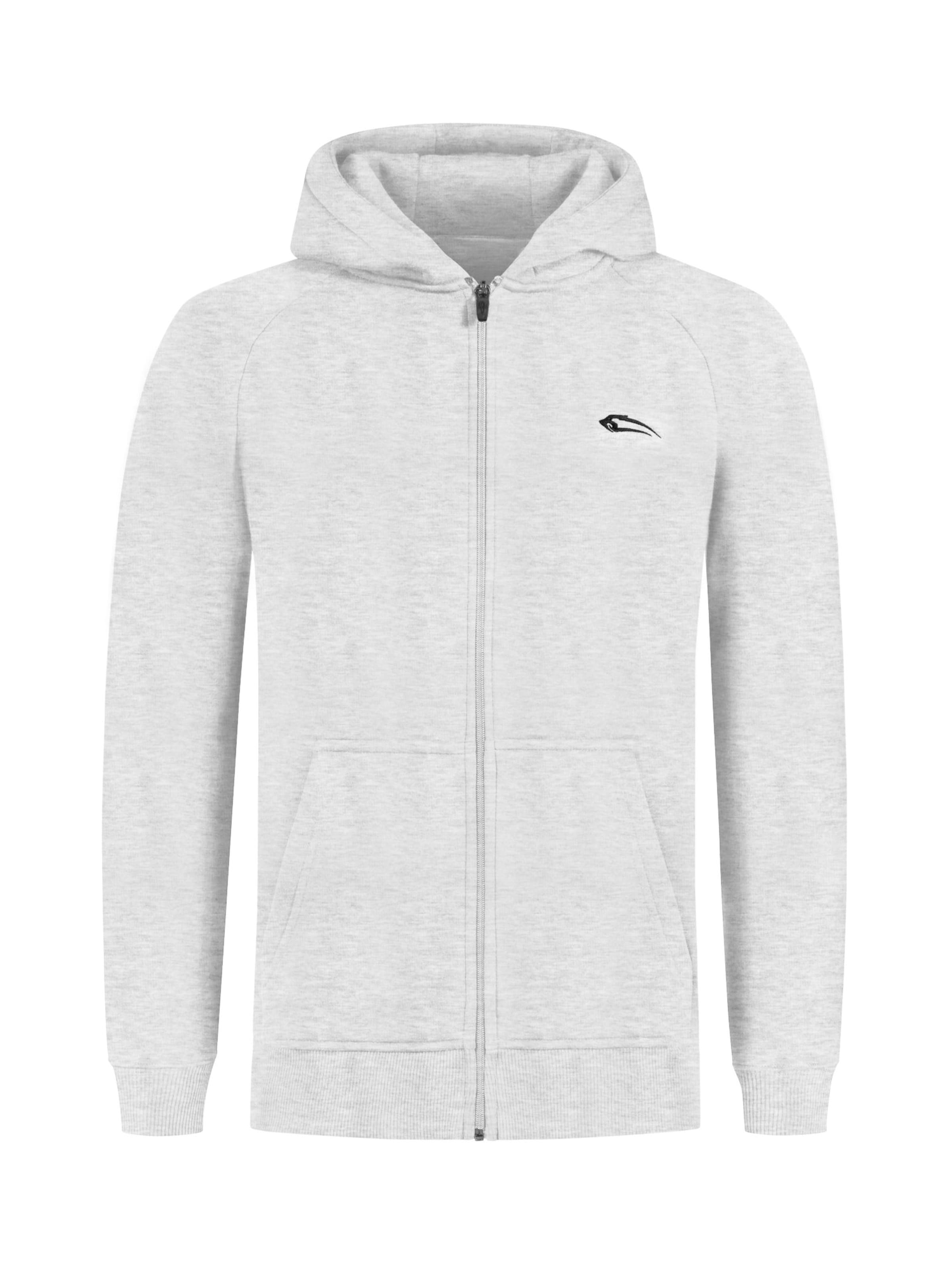 Smilodox Zip HoodieYasin in Grau: Vorderseite