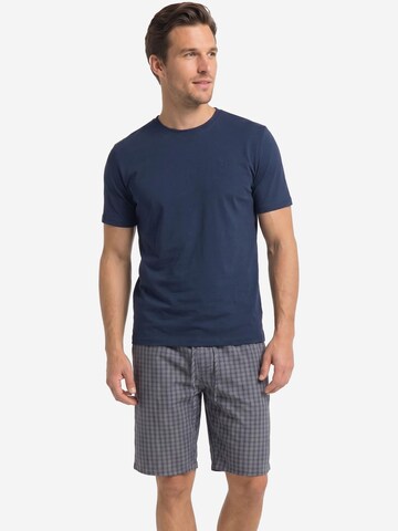 Hanro Pyjama kurz 'Night & Day'‌‌‌‌ in Blau
