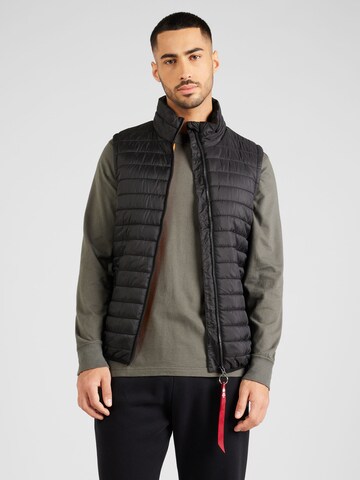 ALPHA INDUSTRIES - Chaqueta de entretiempo en negro: frente