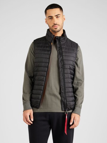 ALPHA INDUSTRIES Bodywarmer in Zwart: voorkant