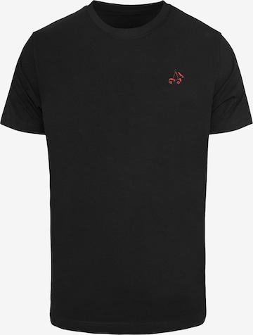 T-Shirt 'Life's Sweet Cherries' Mister Tee en noir : devant