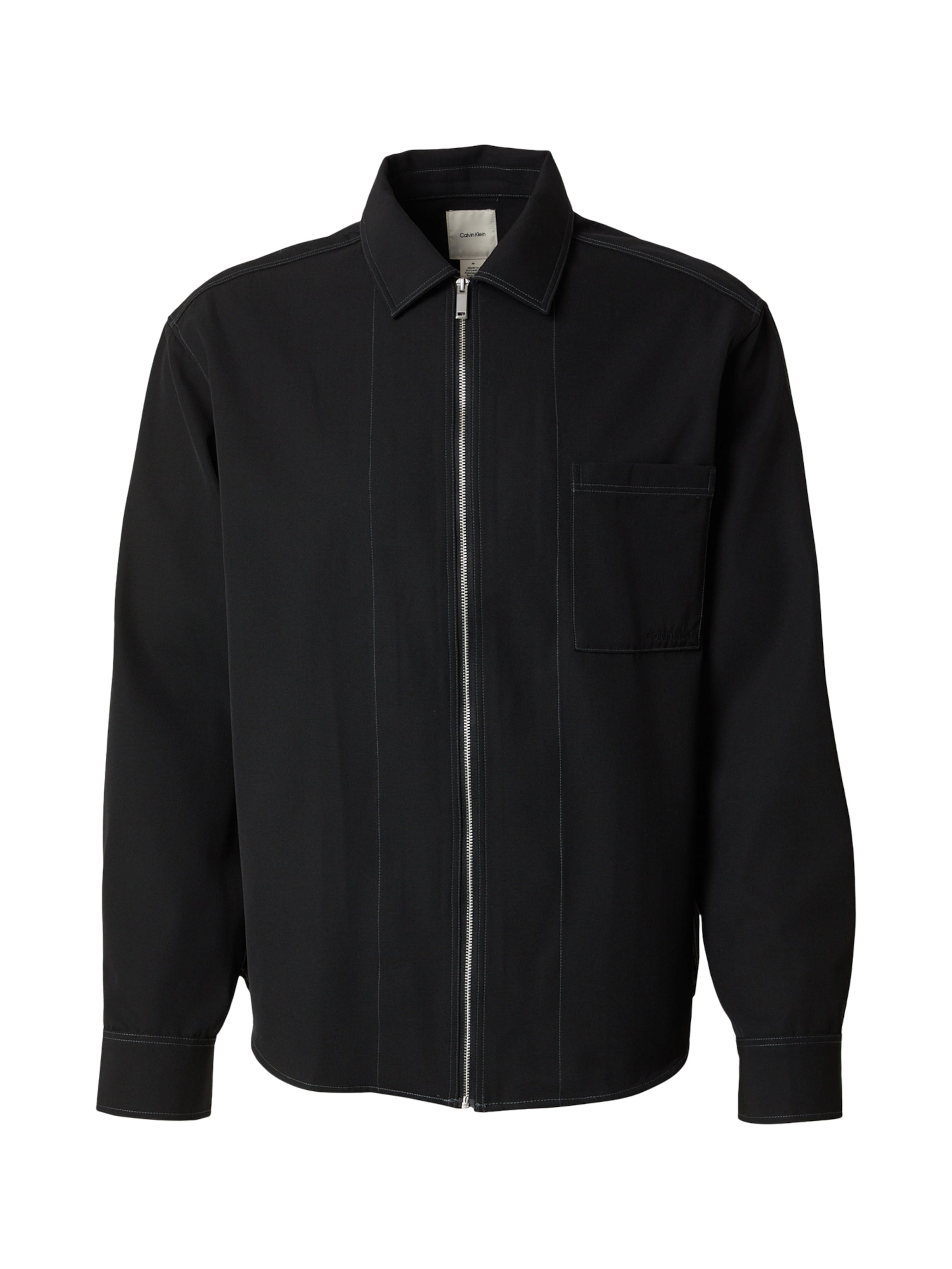 Calvin Klein Демисезонная куртка в Черный: спереди