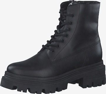 TAMARIS Lace-Up Ankle Boots in Black: front