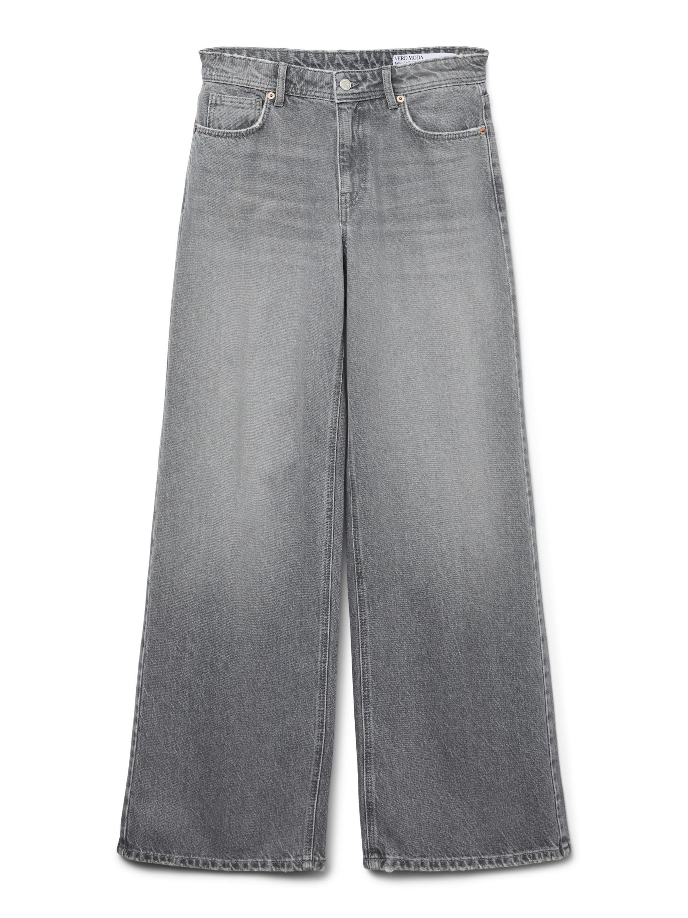 VERO MODA Wide leg Jeans 'VMRemy' in Grey: front