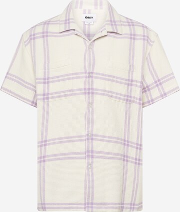 Regular fit Camicia 'Bennie' di Obey in bianco: frontale