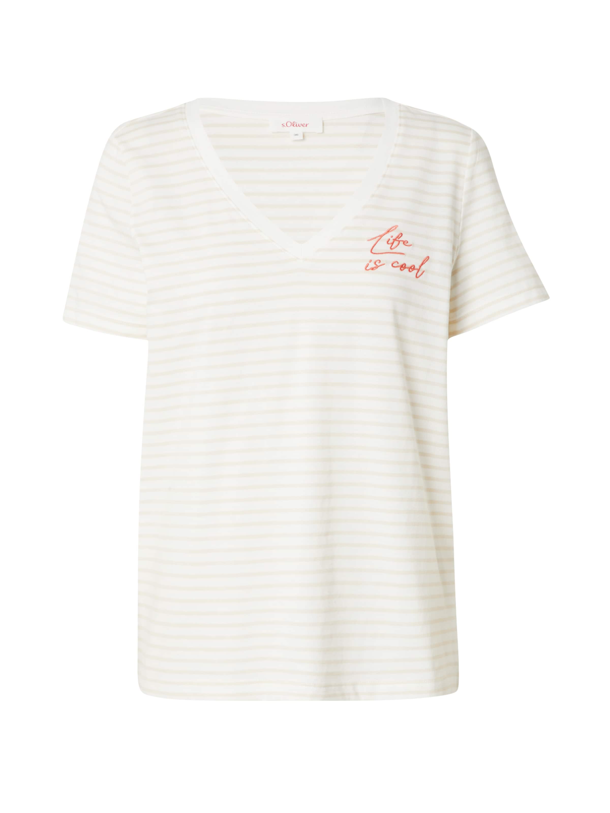 s.Oliver RED LABEL T-Shirt in Beige: Vorderseite