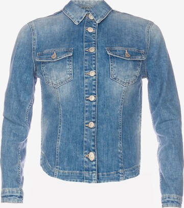 Le Temps Des Cerises Between-Season Jacket in Blue: front