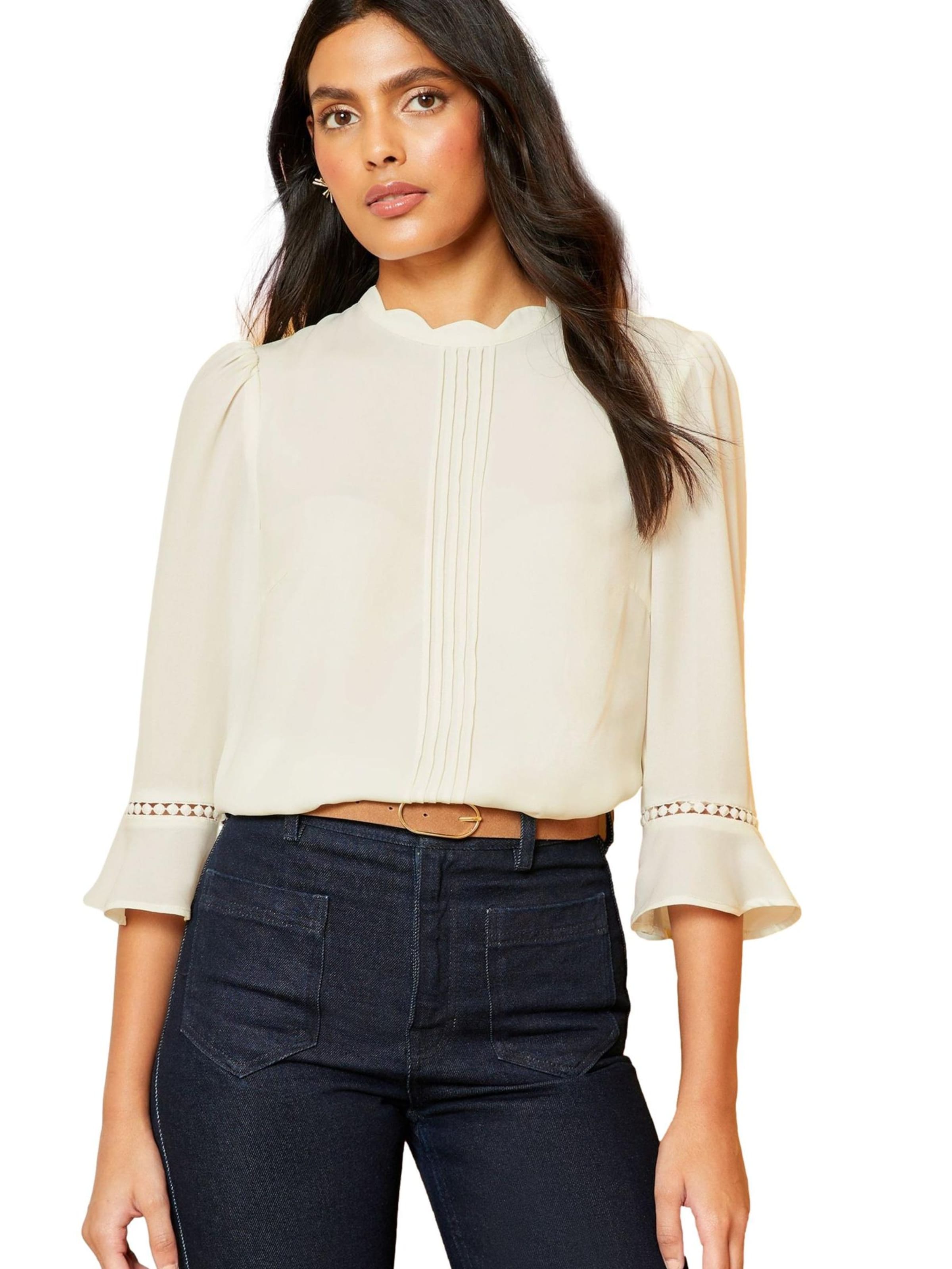 love & roses Μπλούζα σε λευκό: μπροστά